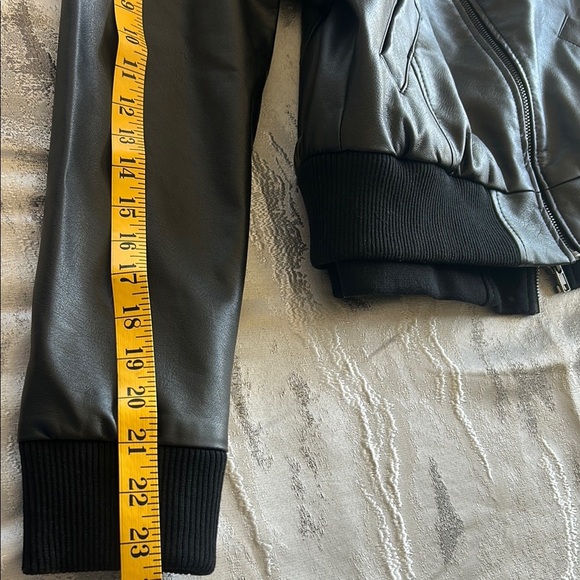 White Birch Black Faux Leather Jacket.Size S - Picture 8 of 13